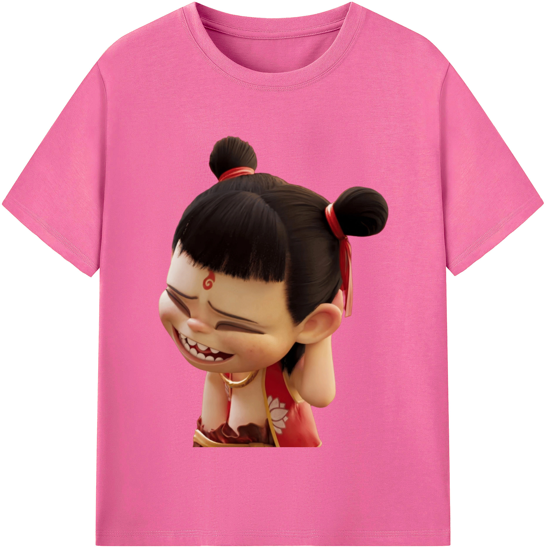 （画像用） Ne Zha 2 ナタ 魔童の大暴れ レディースカジュアルプリントTシャツ（綿100％）